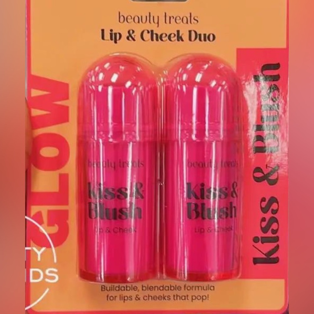•BEAUTY TREATS•NWT GLOW BRIGHT PINK & PEACHY PINK LIP & CHEEK DUO